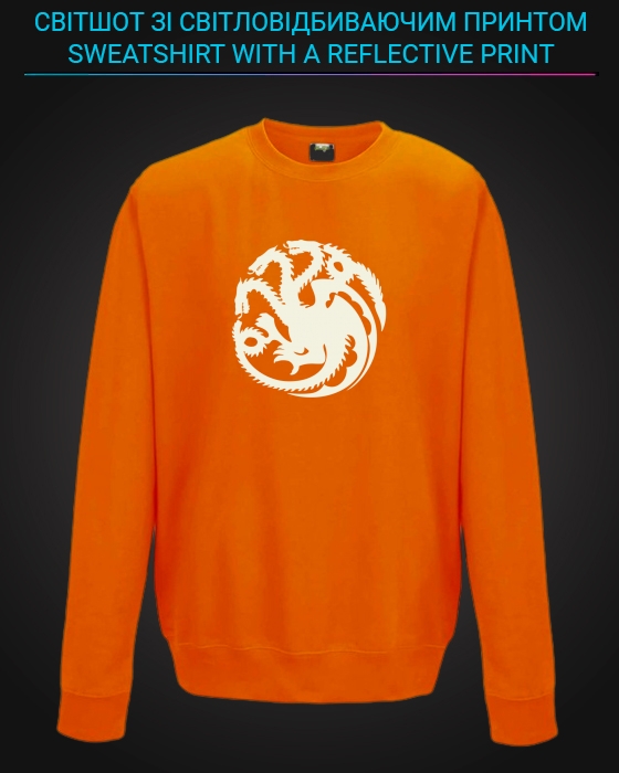 sweatshirt with Reflective Print Daenerys Targaryen - 5/6 orange