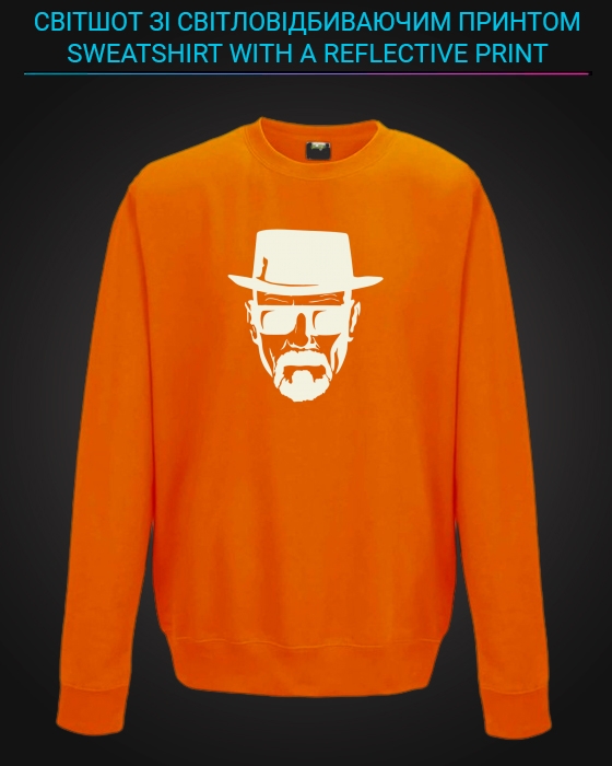 sweatshirt with Reflective Print Heisenberg - 5/6 orange