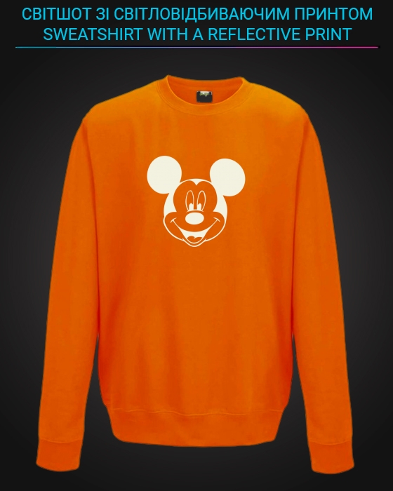 sweatshirt with Reflective Print Mickey Mouse - 5/6 orange