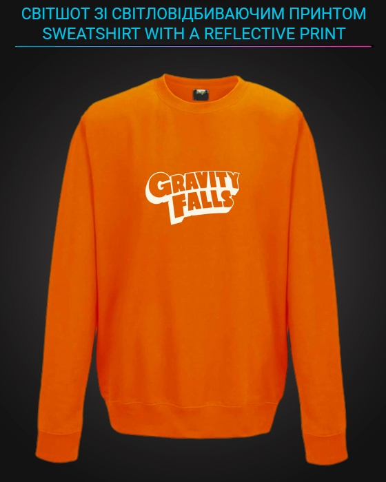 sweatshirt with Reflective Print Gravity Falls - 5/6 orange