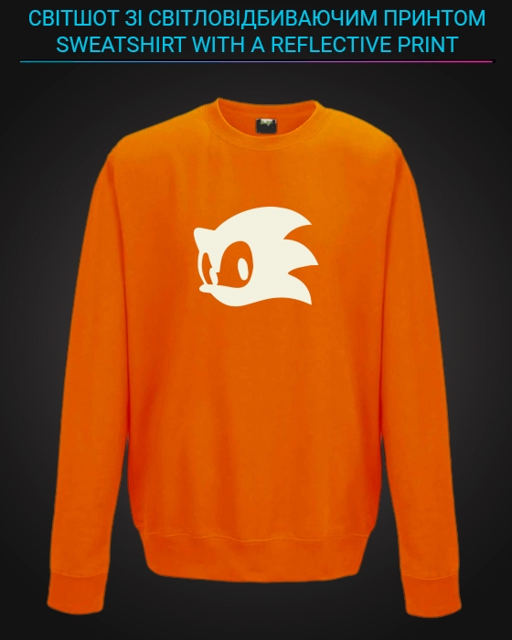 sweatshirt with Reflective Print Sonic - 5/6 orange