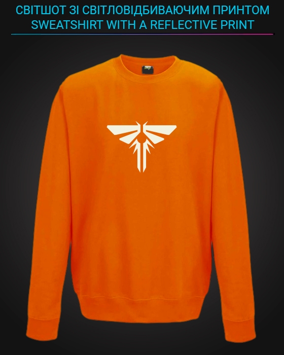 sweatshirt with Reflective Print The Last Of Us - 5/6 orange