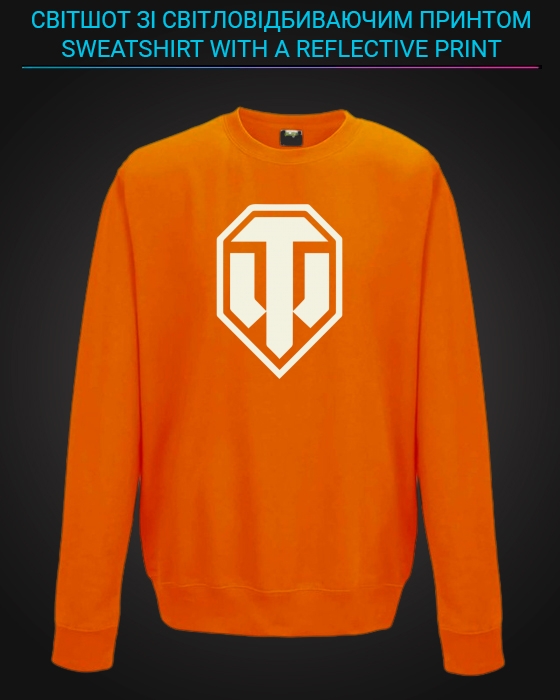 sweatshirt with Reflective Print World Of Tanks - 5/6 orange