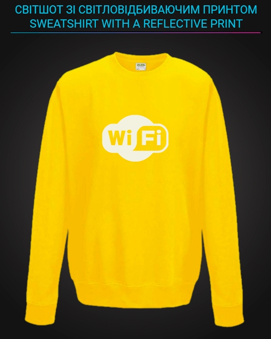sweatshirt with Reflective Print Wifi - 5/6 yellow
