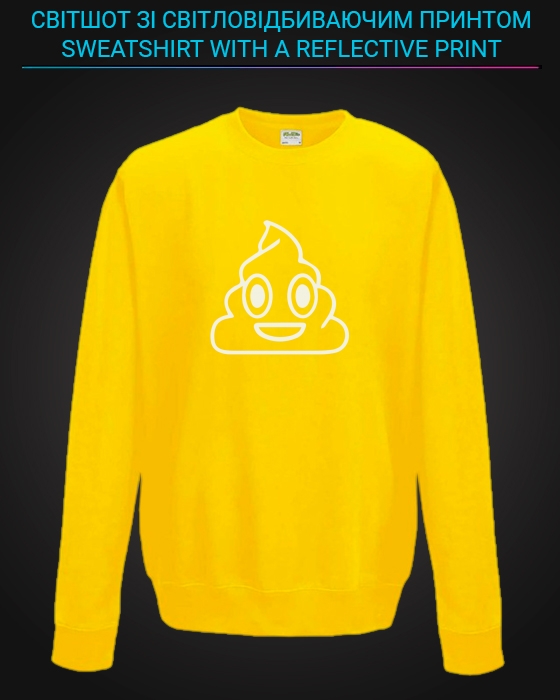 sweatshirt with Reflective Print Pooo - 5/6 yellow
