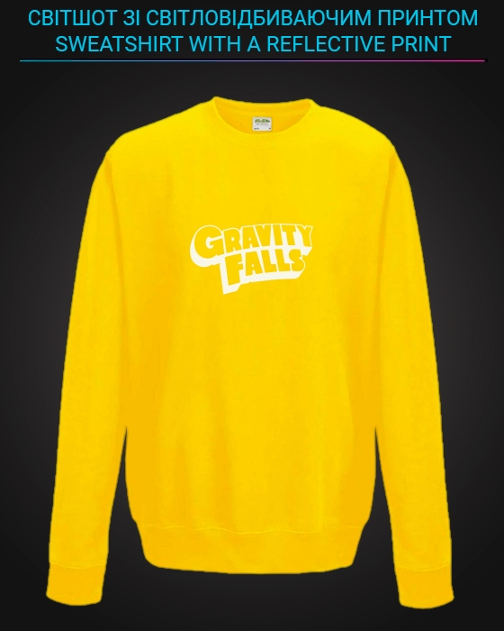 sweatshirt with Reflective Print Gravity Falls - 5/6 yellow
