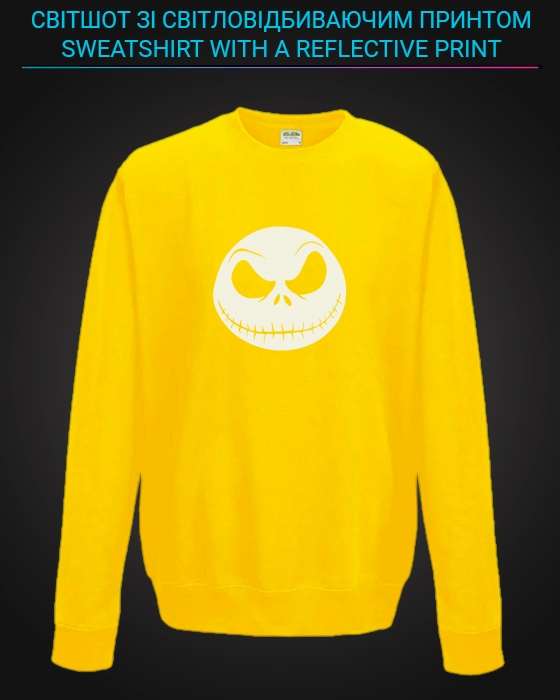 sweatshirt with Reflective Print The Nightmare Before Christmas - 5/6 yellow
