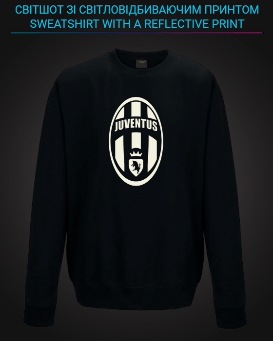 sweatshirt with Reflective Print Juventus - 2XL black