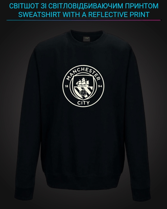 sweatshirt with Reflective Print Manchester City - 2XL black