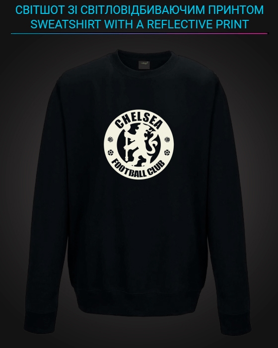 sweatshirt with Reflective Print Chelsea - 2XL black