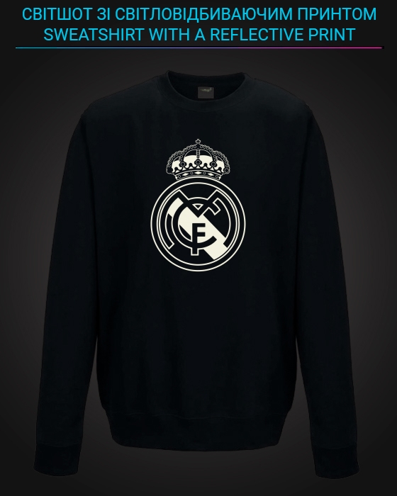 sweatshirt with Reflective Print Real Madrid - 2XL black