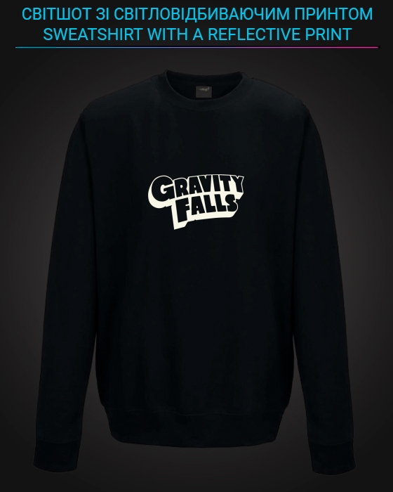 sweatshirt with Reflective Print Gravity Falls - 2XL black