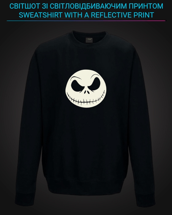 sweatshirt with Reflective Print The Nightmare Before Christmas - 2XL black
