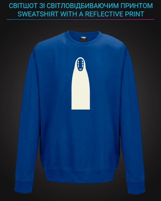 sweatshirt with Reflective Print Spirited Away - 2XL blue