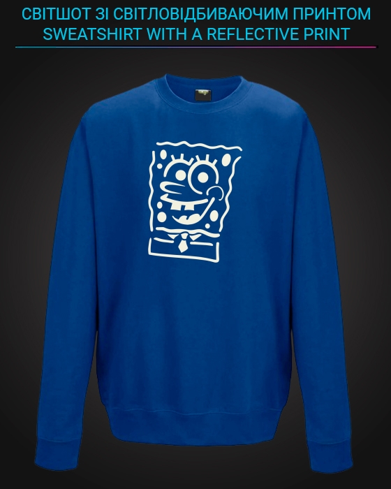 sweatshirt with Reflective Print Sponge Bob - 2XL blue