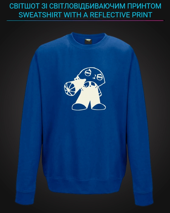 sweatshirt with Reflective Print Stewie Griffin - 2XL blue
