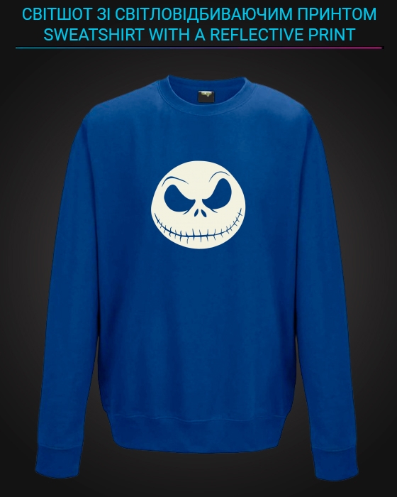 sweatshirt with Reflective Print The Nightmare Before Christmas - 2XL blue