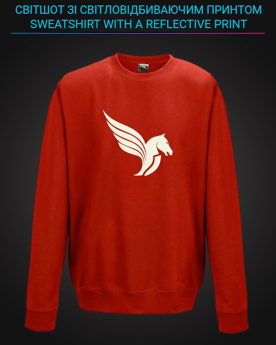 sweatshirt with Reflective Print Pegas Wings - 2XL red