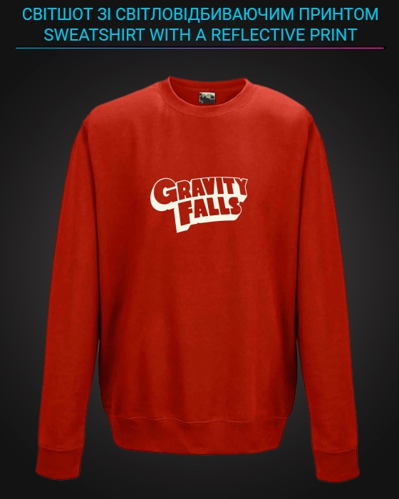 sweatshirt with Reflective Print Gravity Falls - 2XL red