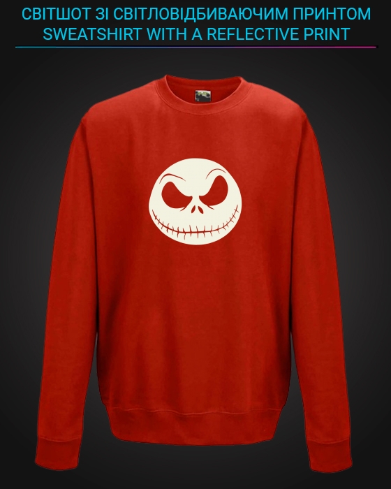 sweatshirt with Reflective Print The Nightmare Before Christmas - 2XL red
