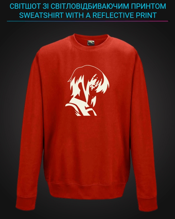 sweatshirt with Reflective Print Yuki Nagato - 2XL red