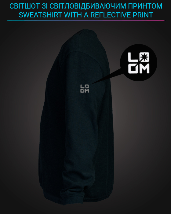 sweatshirt with Reflective Print Youtube Logo - 2XL black