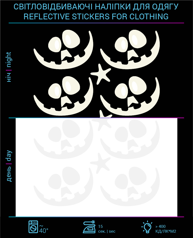 Halloween stickers reflective for textiles photo