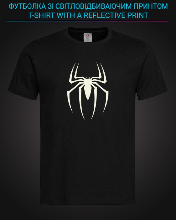 tshirt with Reflective Print Spiderman Logo - XS black
