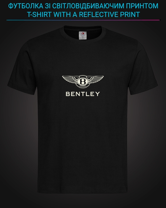 tshirt with Reflective Print Bentley Logo - XS black