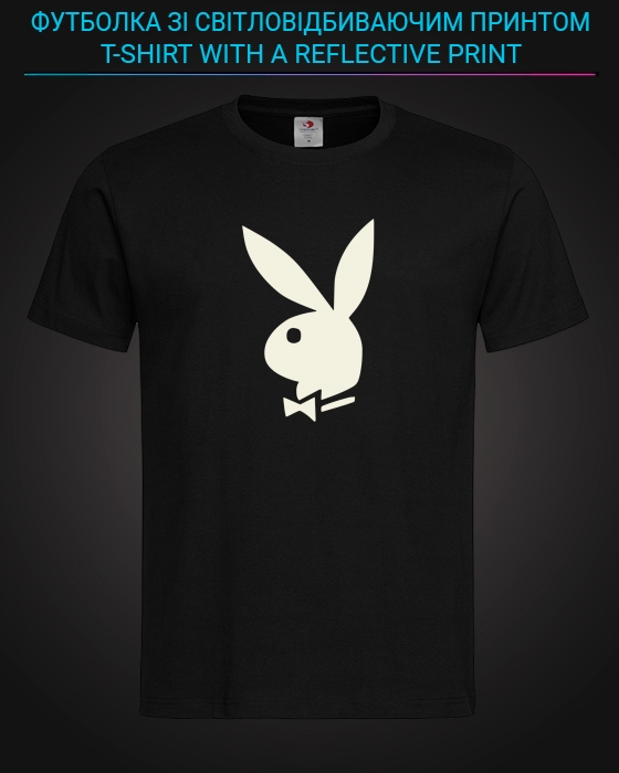tshirt with Reflective Print Playboy - XS black