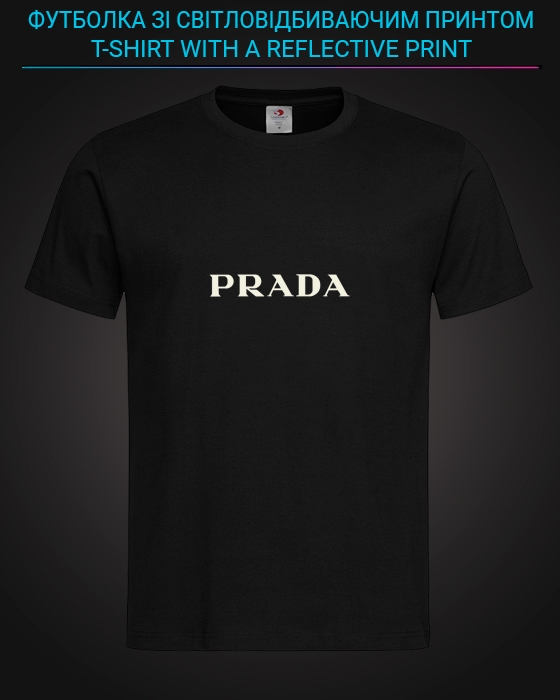 tshirt with Reflective Print Prada - XS black