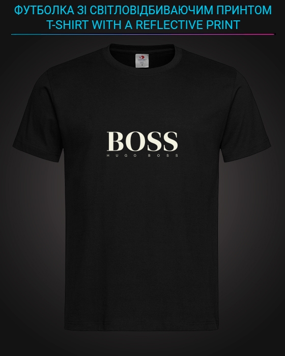 tshirt with Reflective Print Hugo Boss - XS black