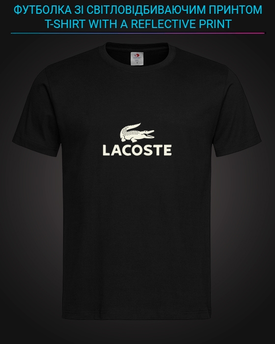 tshirt with Reflective Print Lacoste - XS black