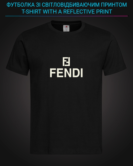 tshirt with Reflective Print Fendi - XS black