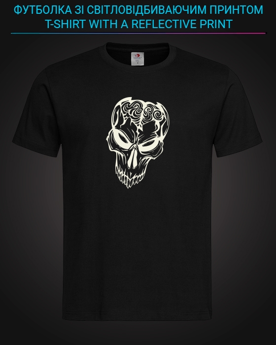 tshirt with Reflective Print Zombie - XS black