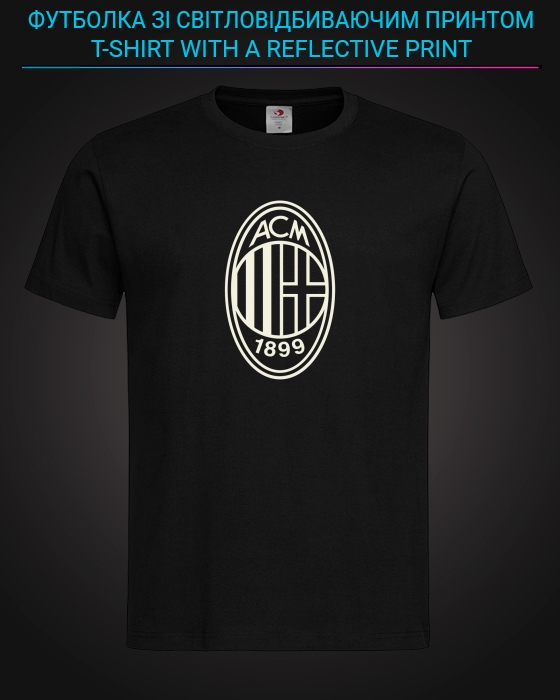 tshirt with Reflective Print ACM Milan - XS black