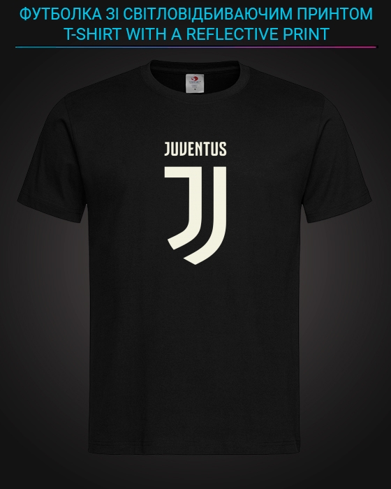 tshirt with Reflective Print Juventus Logo - XS black