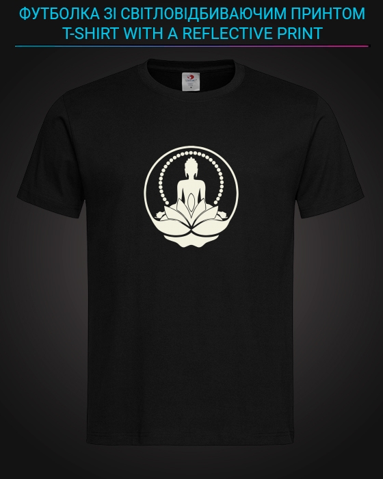tshirt with Reflective Print Yoga Logo - XS black