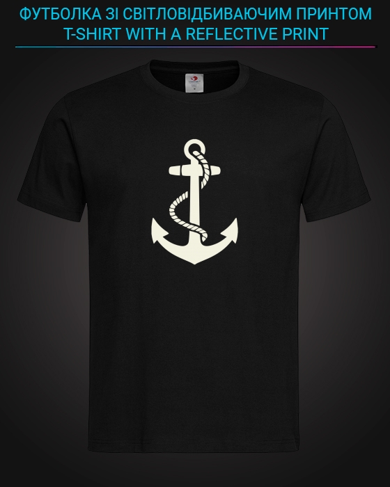 tshirt with Reflective Print Anchor - XS black