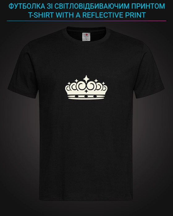 tshirt with Reflective Print King Crown - XS black