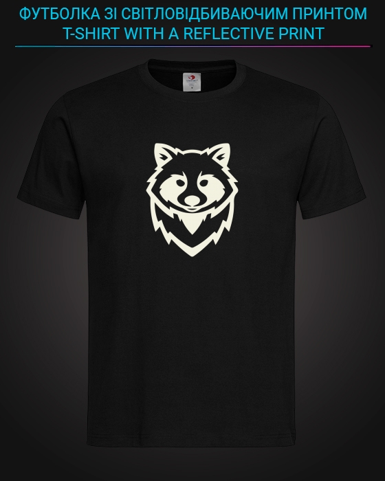 tshirt with Reflective Print The Raccoon - XS black