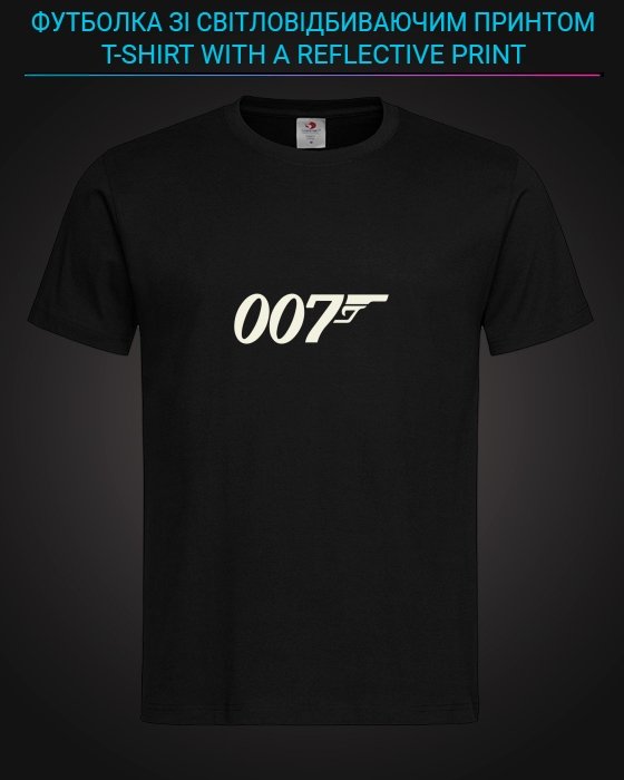 tshirt with Reflective Print James Bond 007 - XS black