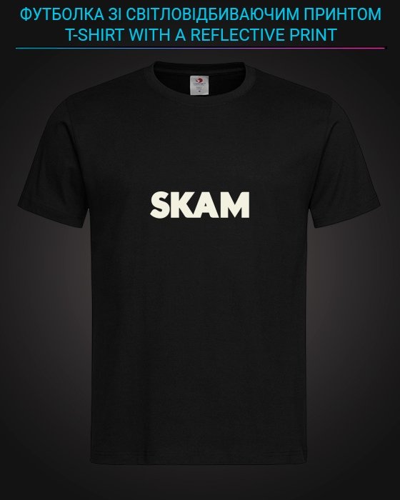 tshirt with Reflective Print SKAM - XS black