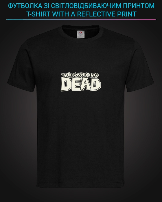 tshirt with Reflective Print The Walking Dead Logo - XS black