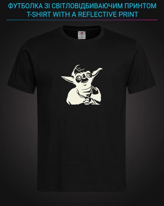 tshirt with Reflective Print Master Yoda - XS black