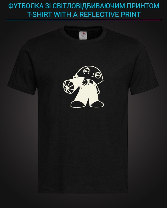 tshirt with Reflective Print Stewie Griffin - XS black