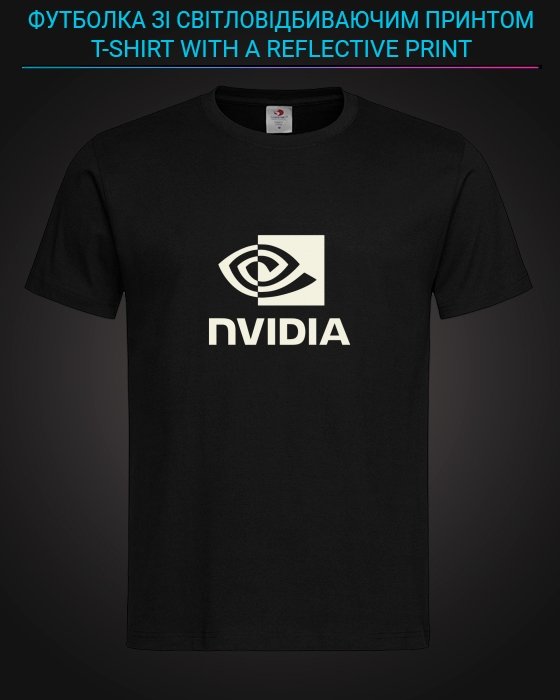 tshirt with Reflective Print NVIDIA - XS black