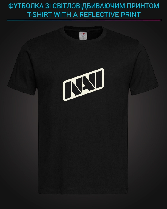 tshirt with Reflective Print NAVI - XS black