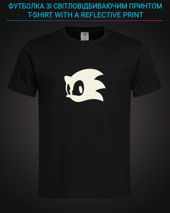tshirt with Reflective Print Sonic - XS black