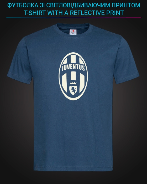 tshirt with Reflective Print Juventus - XS blue